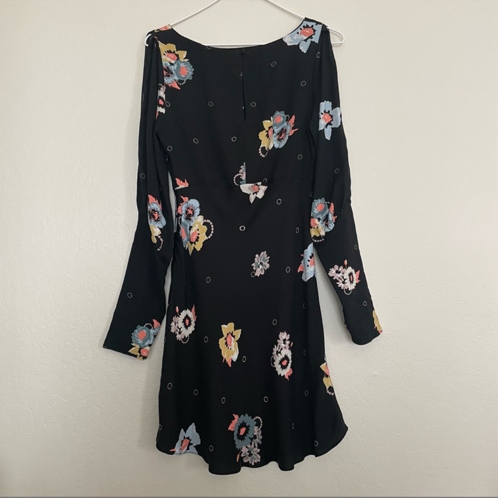 Free People Sunshadows Split-Sleeve Mini
Dress in Night Combo NWT